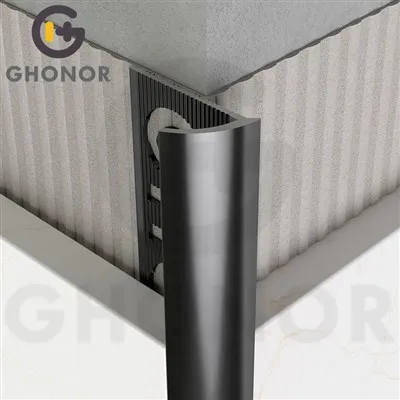 Viền gạch viền tròn màu đen